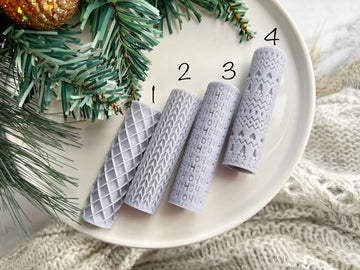 Christmas Print Texture Roller • Polymer Clay Roller